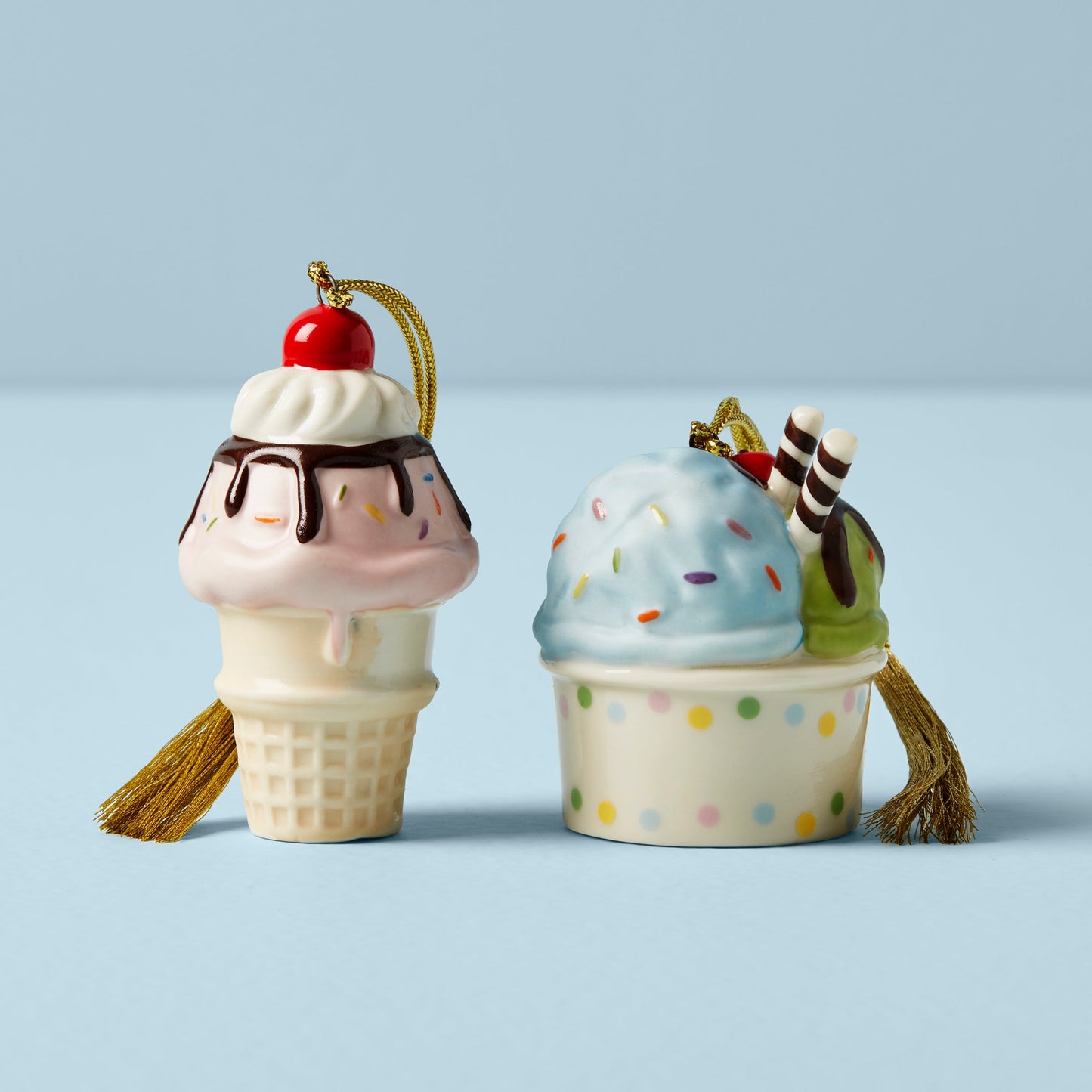 Ensemble de 2 décorations de glace personnalisées