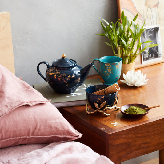 Théière Sprig &amp; Vine - Bleu marine