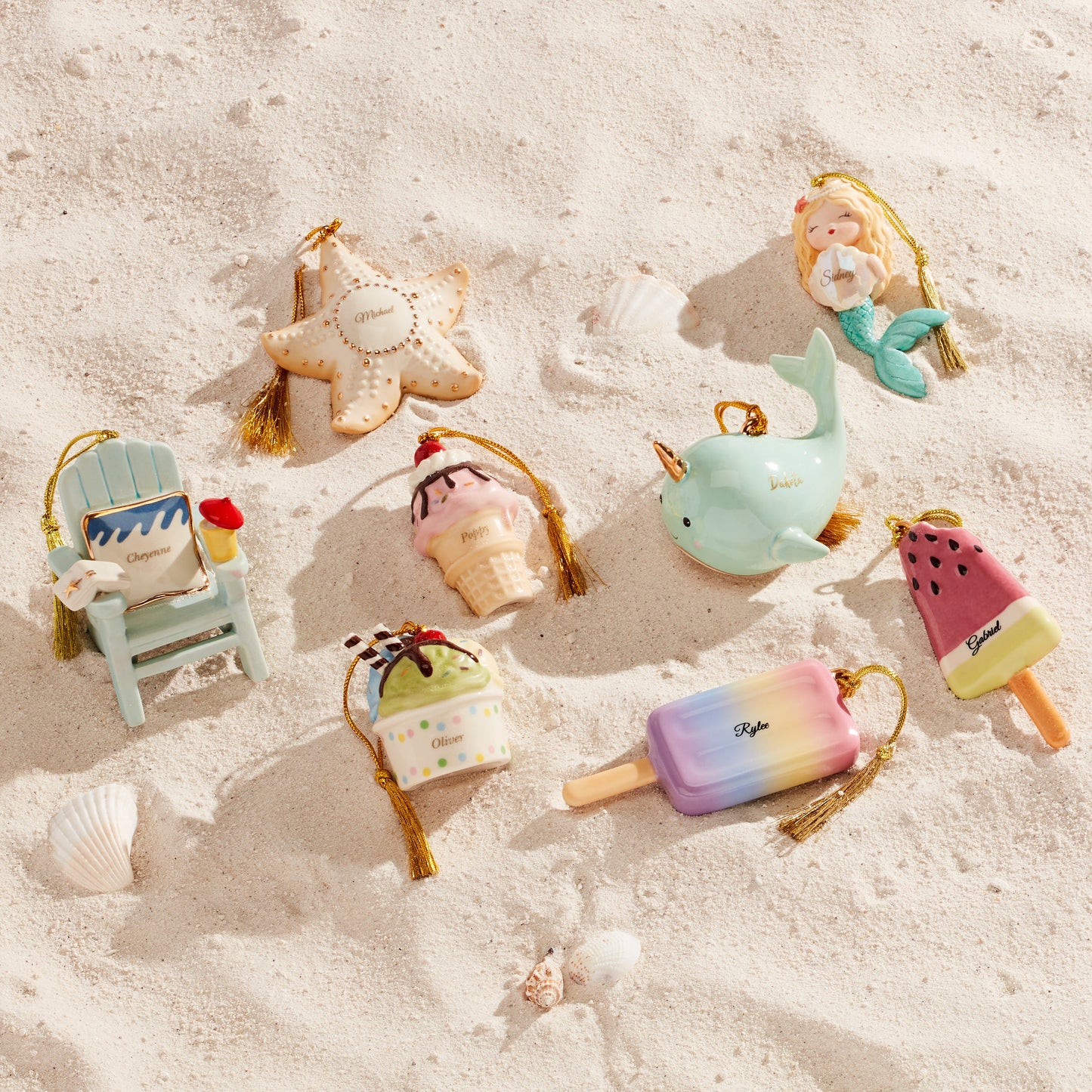 Ornement de chaise de plage personnalisé