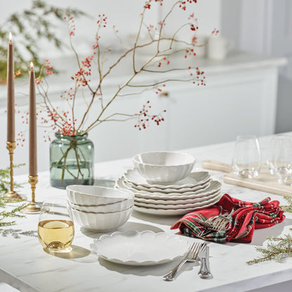 Service de table 4 pièces en coquille Saint-Jacques Perle française