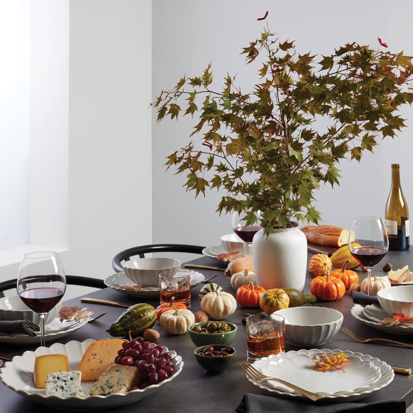 Service de table 4 pièces en coquille Saint-Jacques Perle française