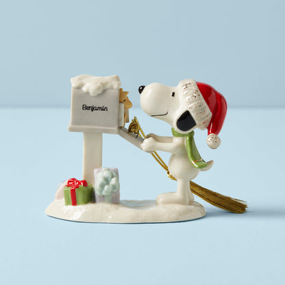 Décoration personnalisée de la lettre de Snoopy au Père Noël