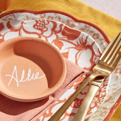 Assiettes décoratives safran Butterfly Meadow Cottage - Lot de 4