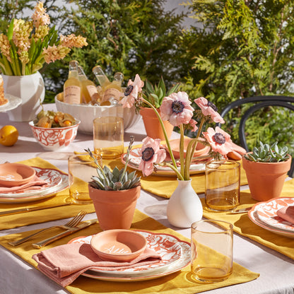 Assiettes décoratives safran Butterfly Meadow Cottage - Lot de 4