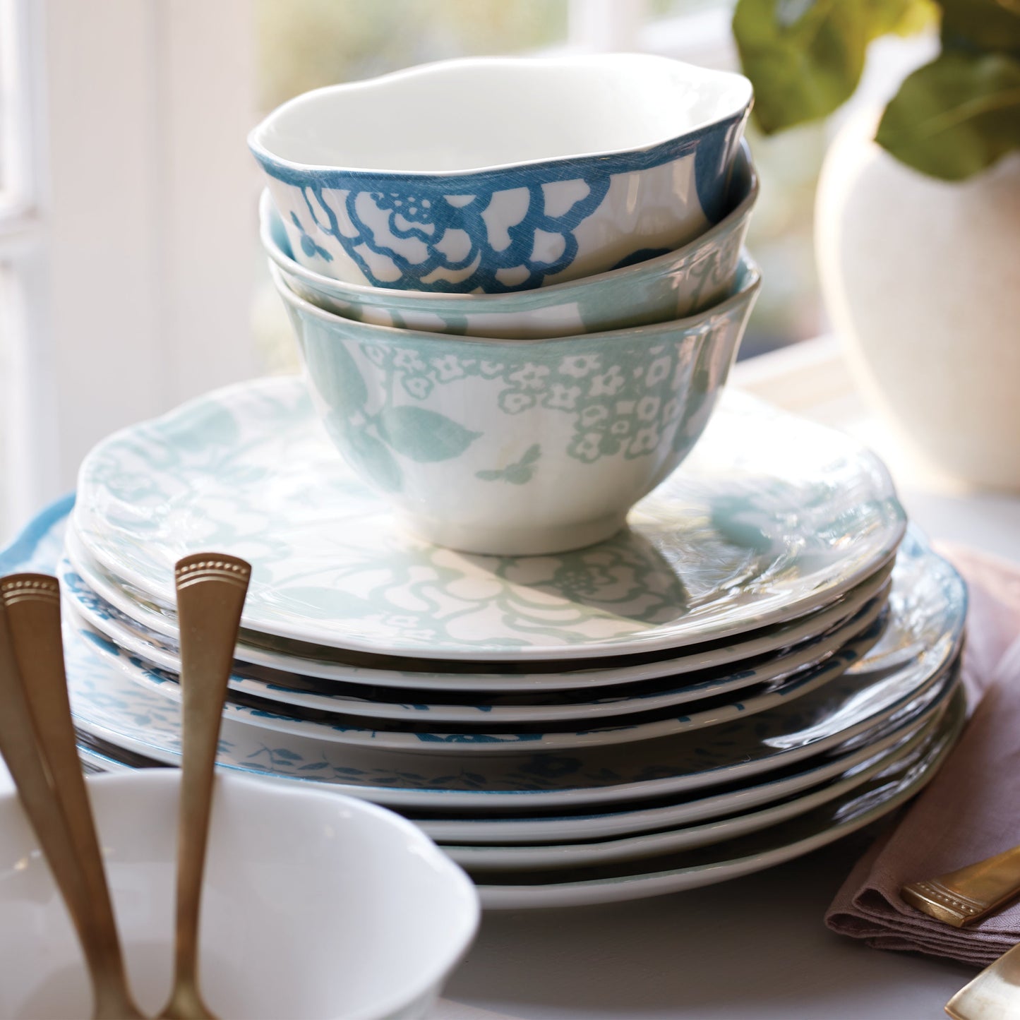 Bols à riz à la sauge Butterfly Meadow Cottage - Lot de 4