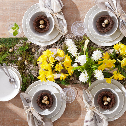 Service de table 4 pièces en coquille Saint-Jacques Perle française