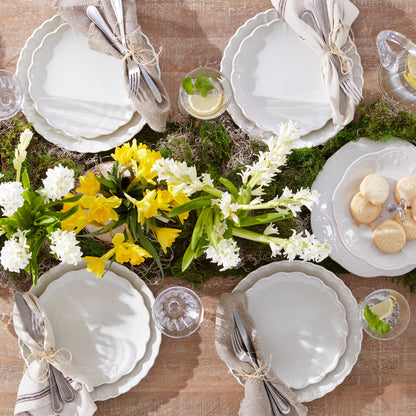 Service de table 4 pièces en coquille Saint-Jacques Perle française