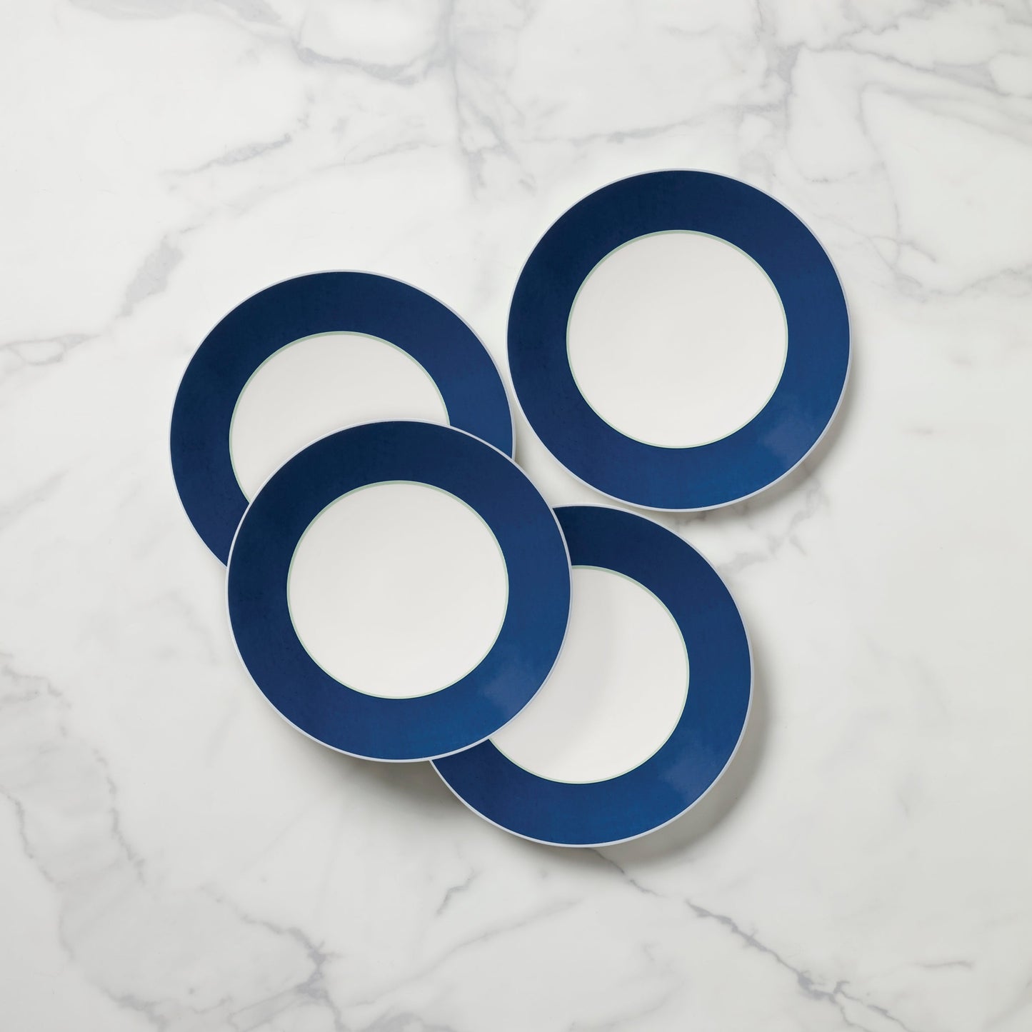 Assiettes décoratives Make It Pop - Lot de 4 - Bleu marine/vert