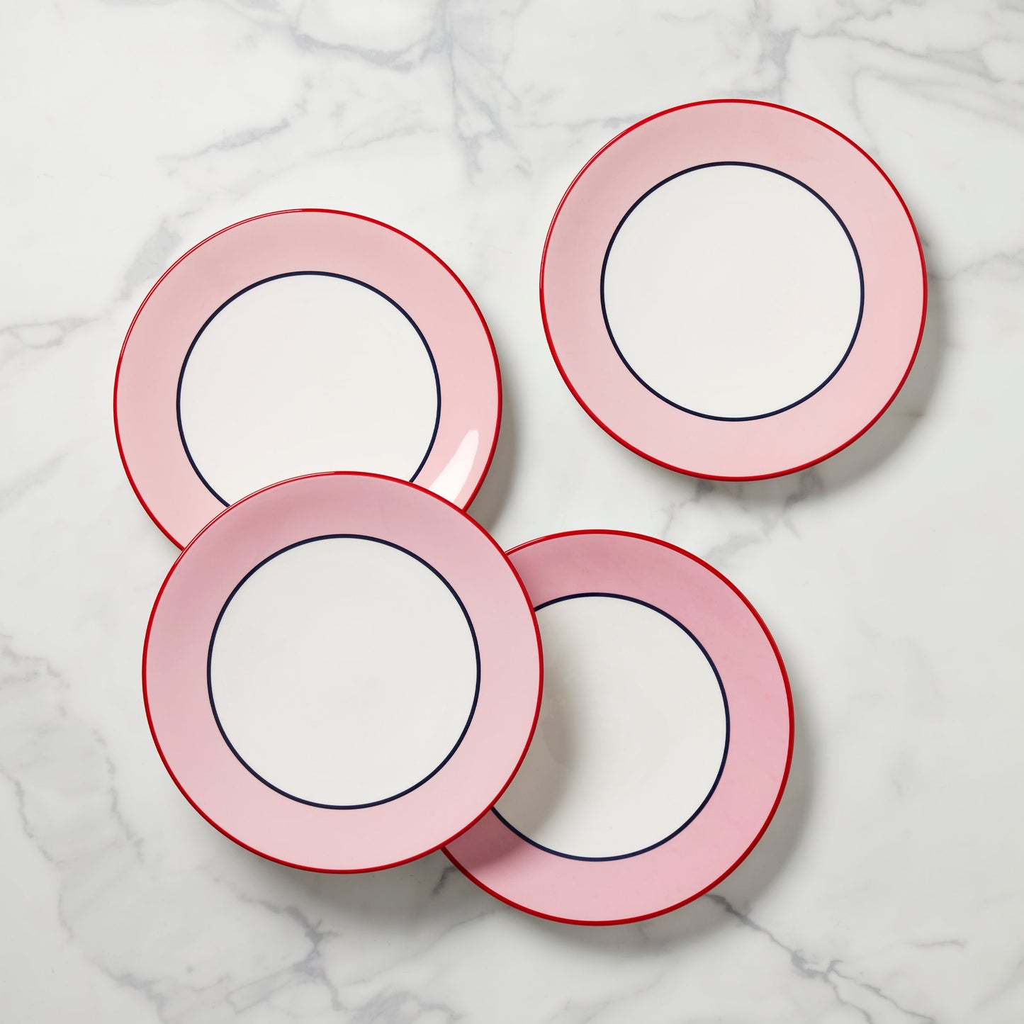 Assiettes plates Make It Pop - Lot de 4 - Rose/Bleu