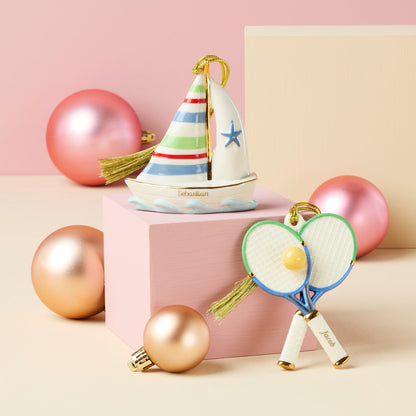 Ornement de voilier personnalisé