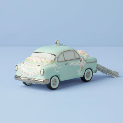 Décoration de voiture vintage Just Married 2025