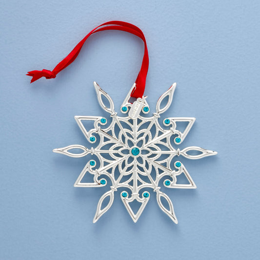 Ornement en métal argenté Snow Majesty 2025