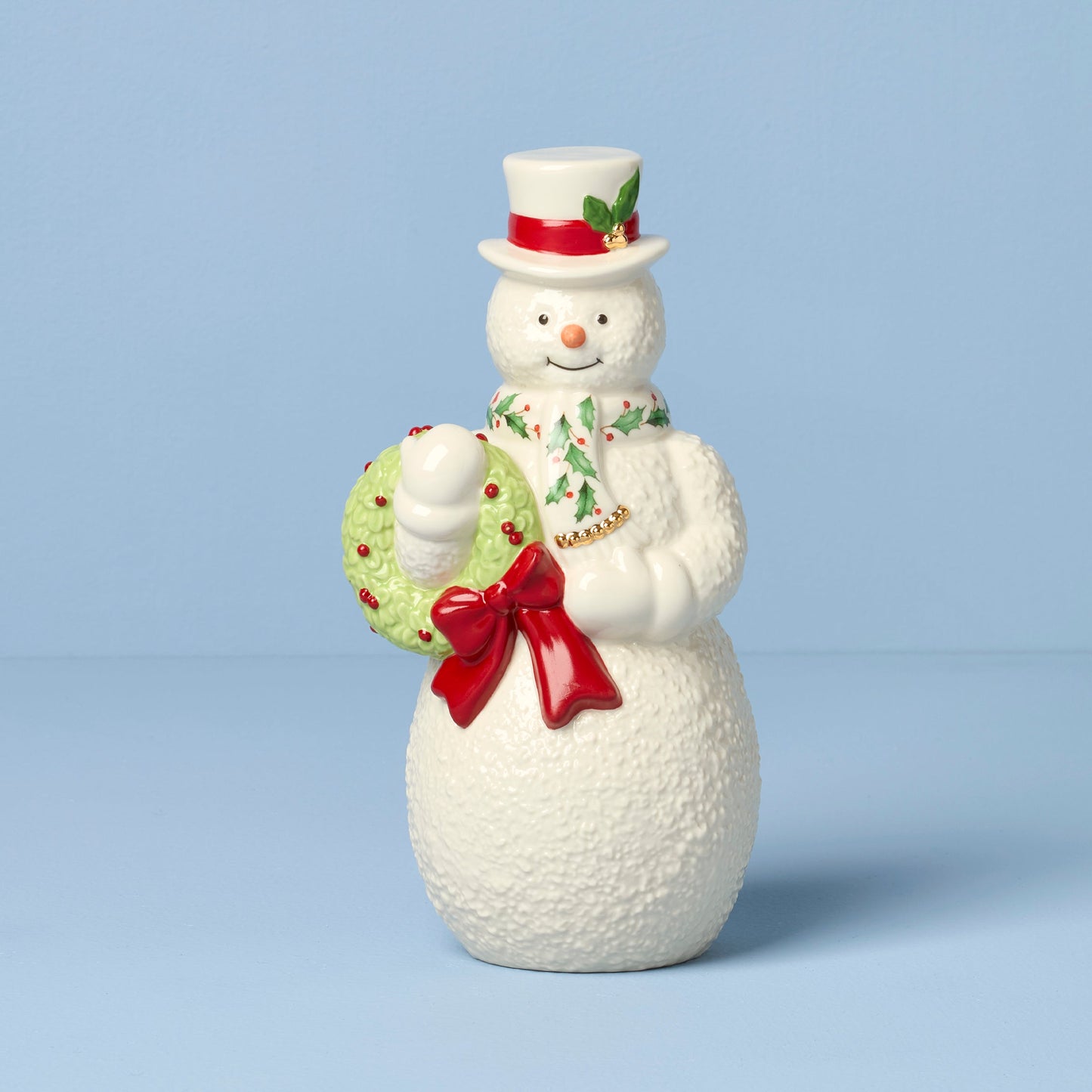 Figurine Bonhomme de neige avec couronne 2025