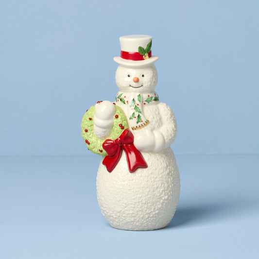 Figurine Bonhomme de neige avec couronne 2025