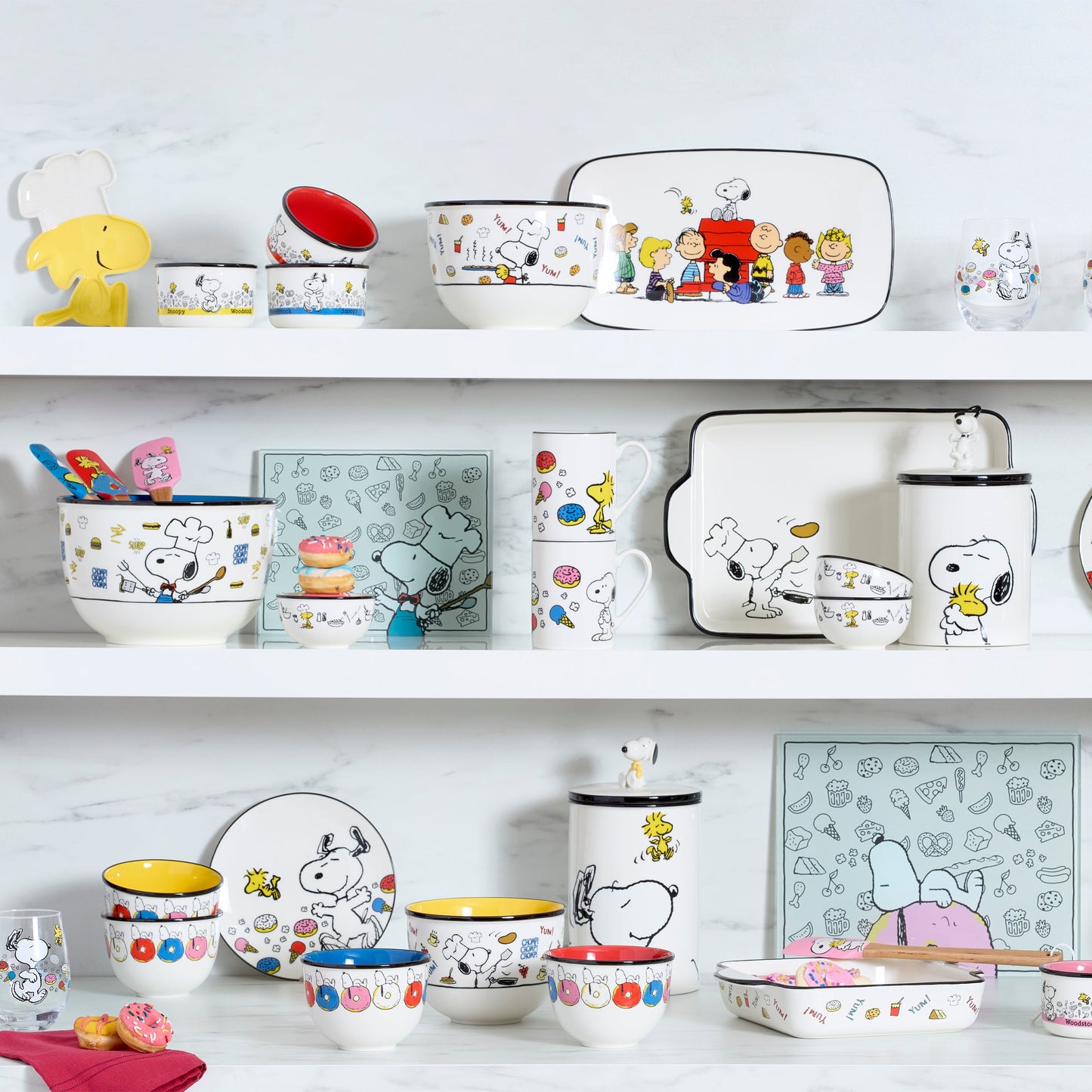 Assiettes décoratives Chef Snoopy - Lot de 4