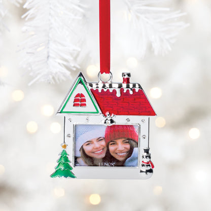 Ornement en métal argenté pour cadre de maison