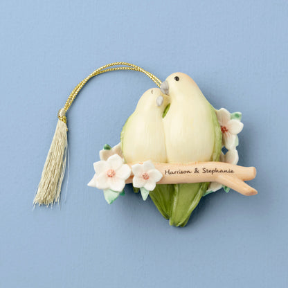 Ornement d'oiseaux d'amour personnalisé