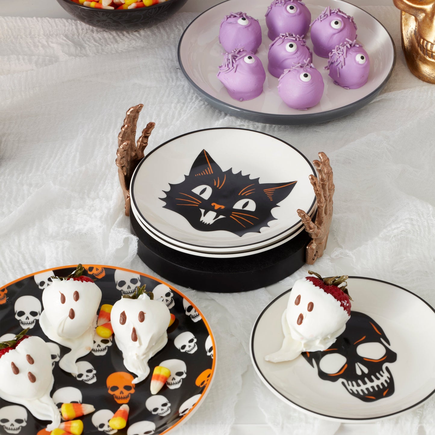 Assiettes décoratives Vintro Halloween - Lot de 4