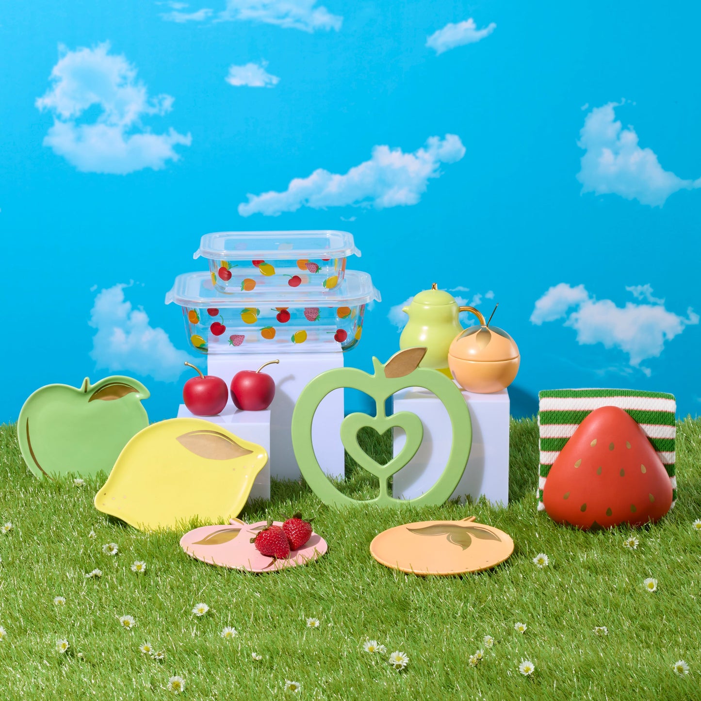 Porte-éponge/serviette Tutti Fruity Fraise