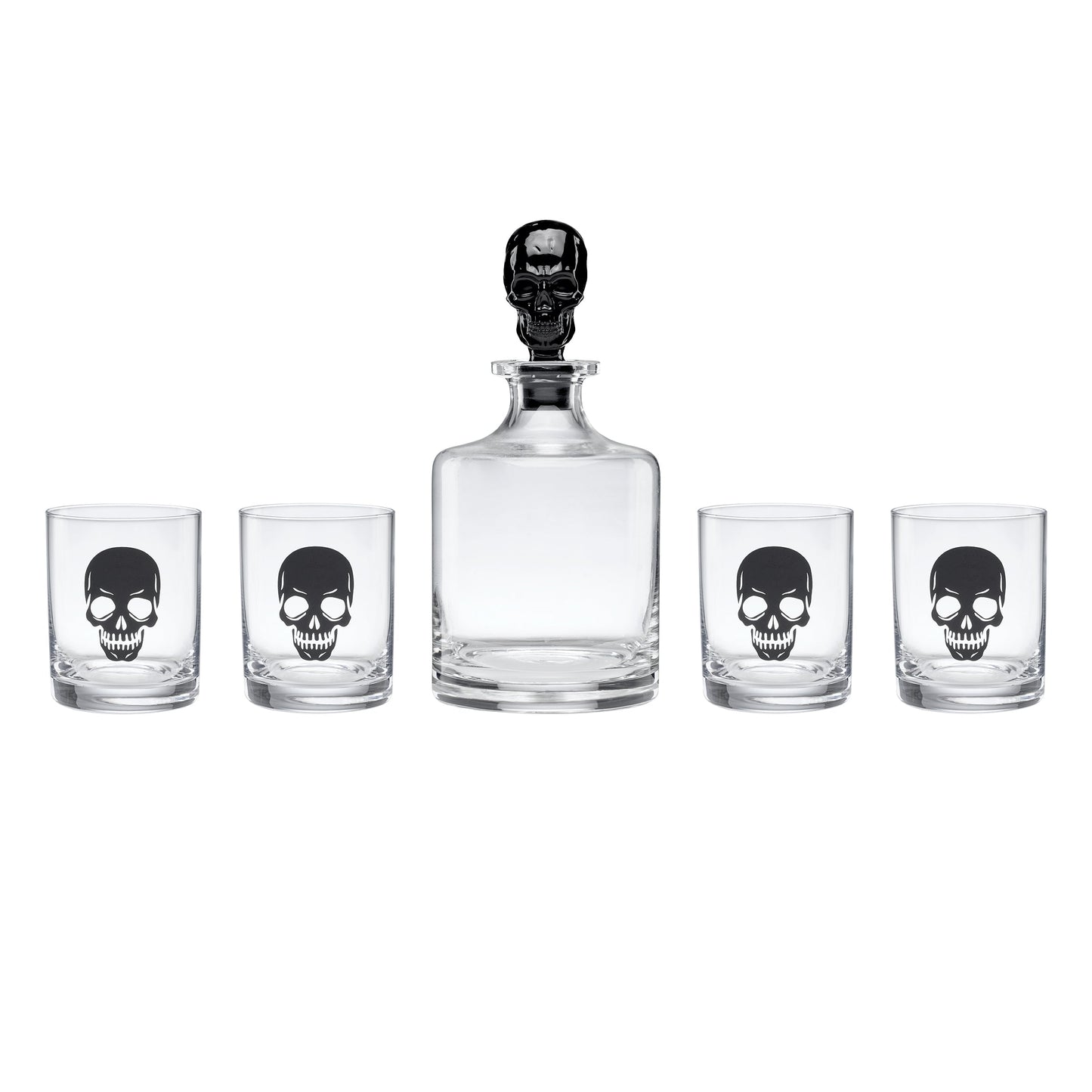 Coffret à whisky squelette Vintro Halloween 5 pièces
