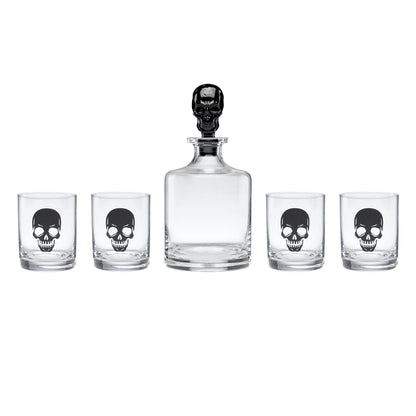 Coffret à whisky squelette Vintro Halloween 5 pièces