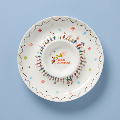 Bol de chips et de trempette Joyeux Grinchmas