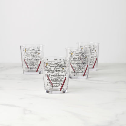 Verres doubles à l'ancienne Make Merry - Lot de 4