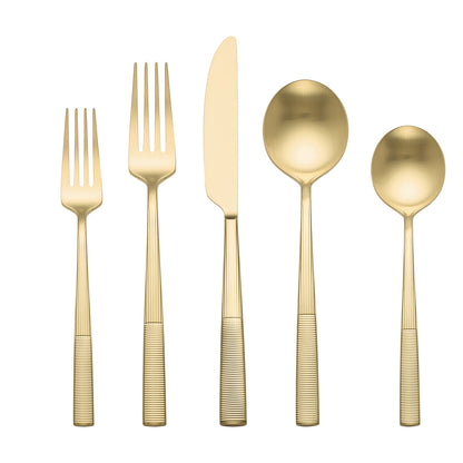Ensemble de couverts Modulus Champagne Satin 20 pièces