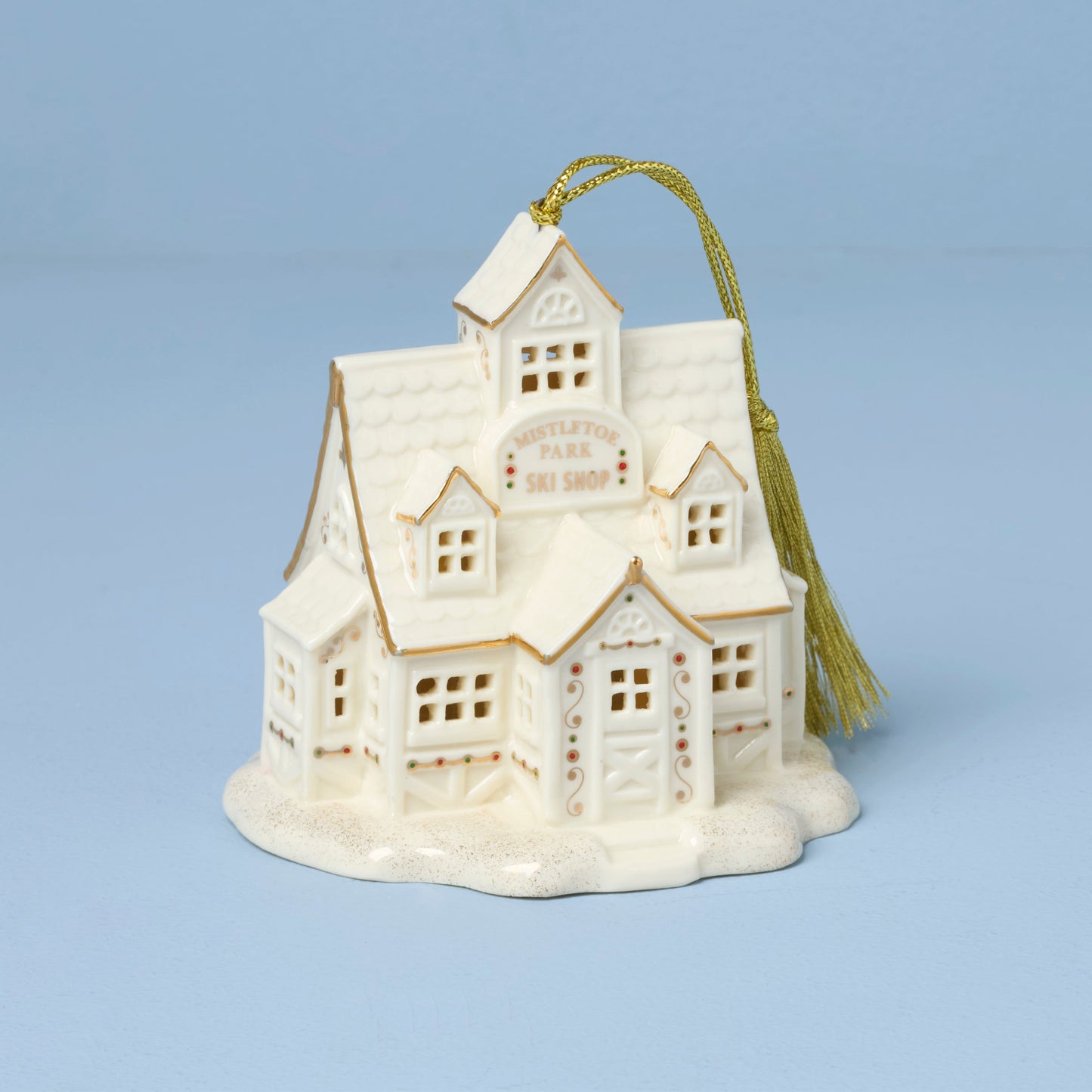 Décoration lumineuse du magasin de ski de Mistletoe Park