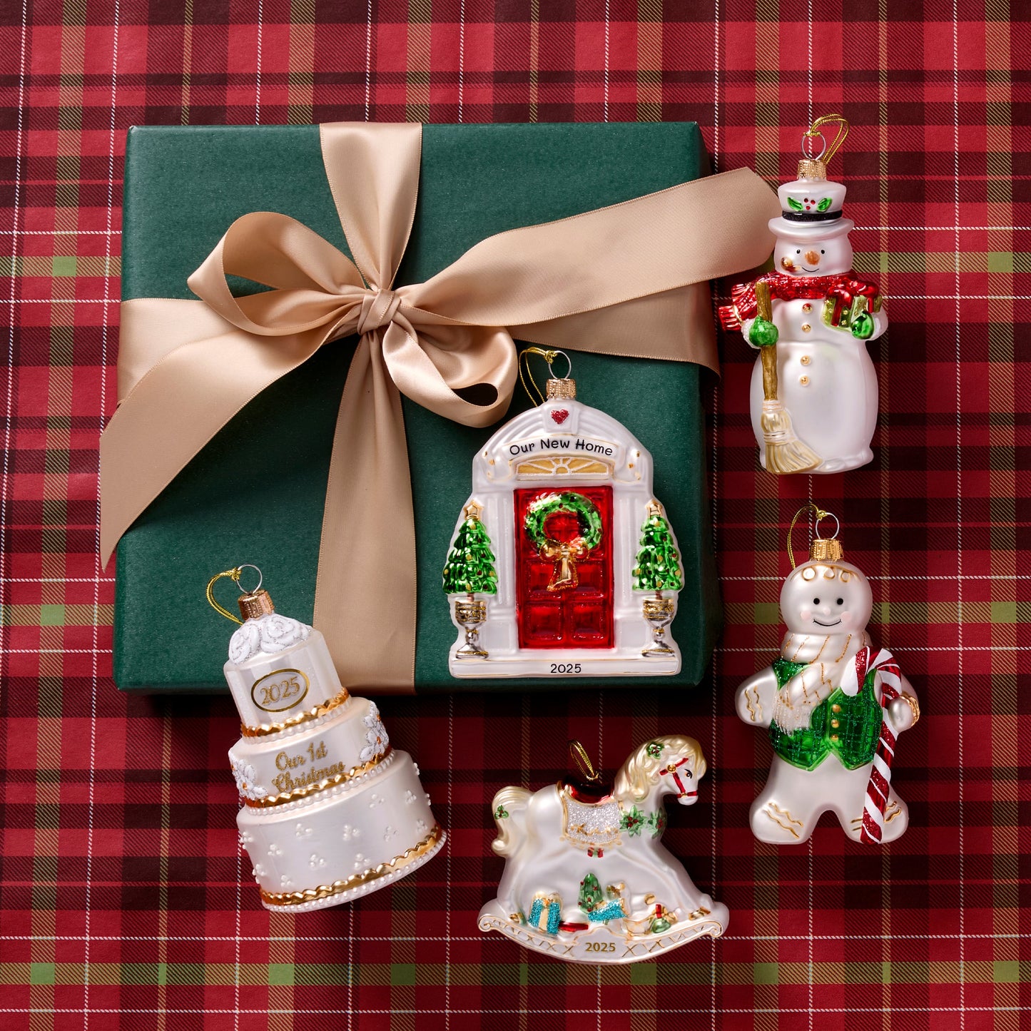 2025 Verre soufflé Notre première décoration de Noël