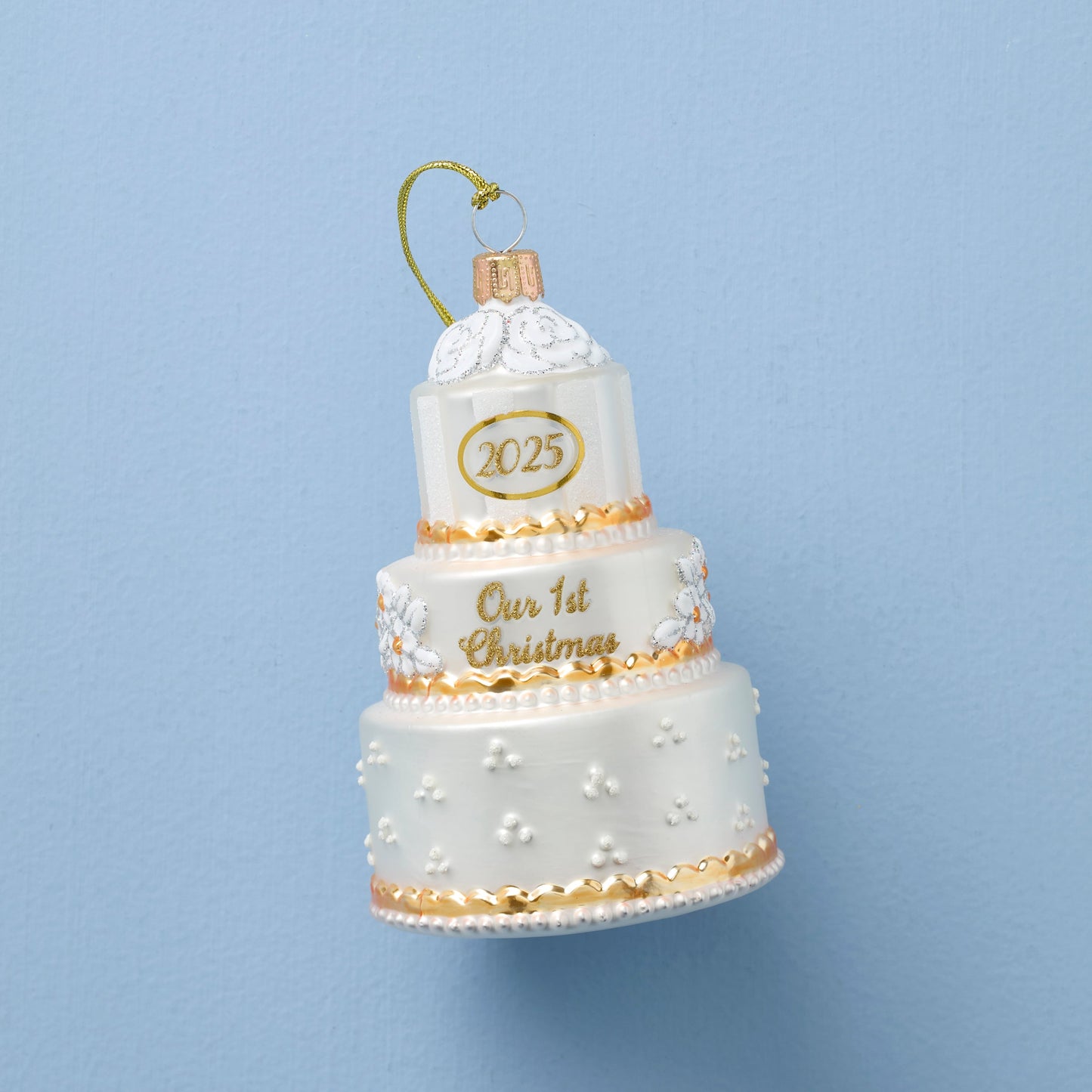 2025 Verre soufflé Notre première décoration de Noël