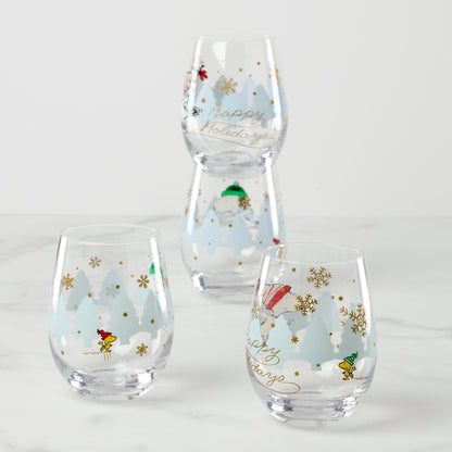 Gobelets de Noël Snoopy Skater - Lot de 4