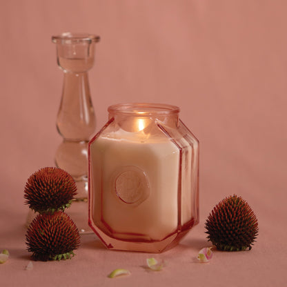 Bougie en cire de soja Botanica 227 g, rose safran