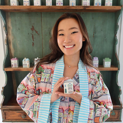 Peignoir de cuisine rose Lenox Spice Village x Printfresh - Taille unique