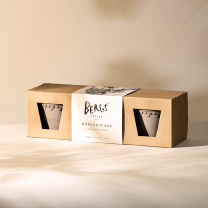 Pots en terre cuite Kobenhavner Raw Nordic Grey 10 cm, lot de 3