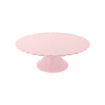 Présentoir à gâteaux en bambou réutilisable de taille moyenne, rose
