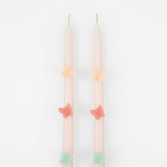 Bougies coniques papillon