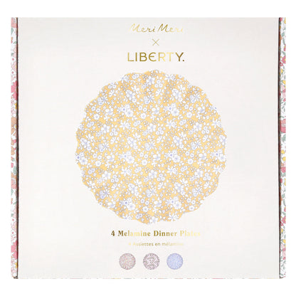 Grandes assiettes en mélamine Meri Meri x Liberty, lot de 4