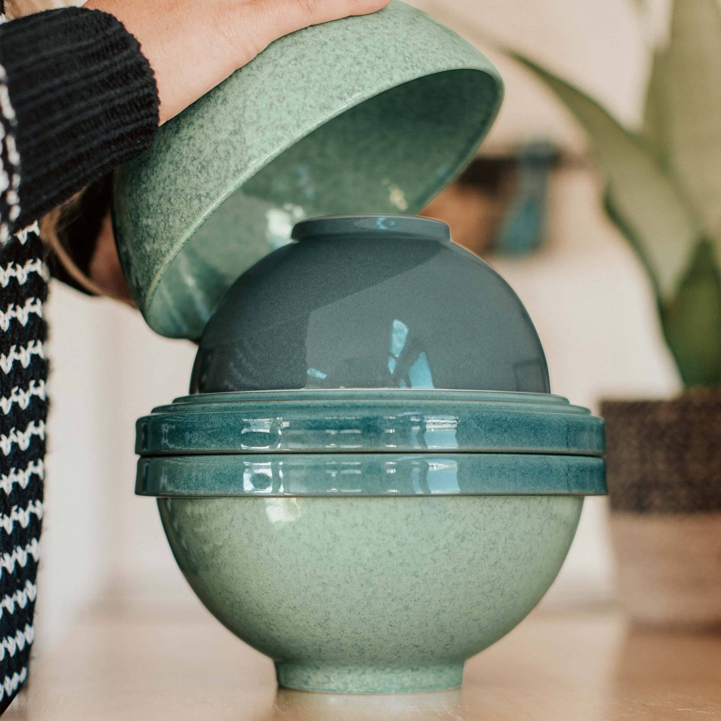 Service de table Luna Green 8 pièces