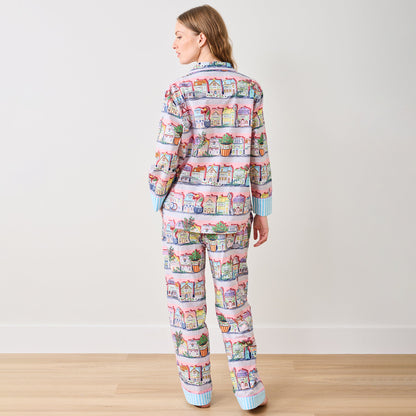 Ensemble pyjama long rose Lenox Spice Village x Printfresh Kitchen