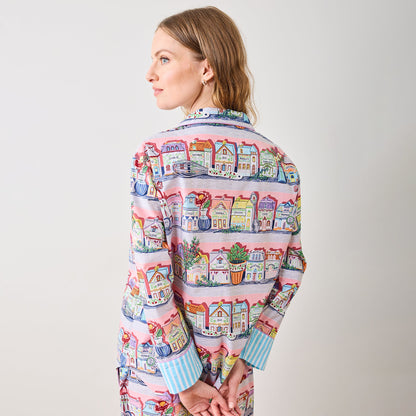 Ensemble pyjama long rose Lenox Spice Village x Printfresh Kitchen