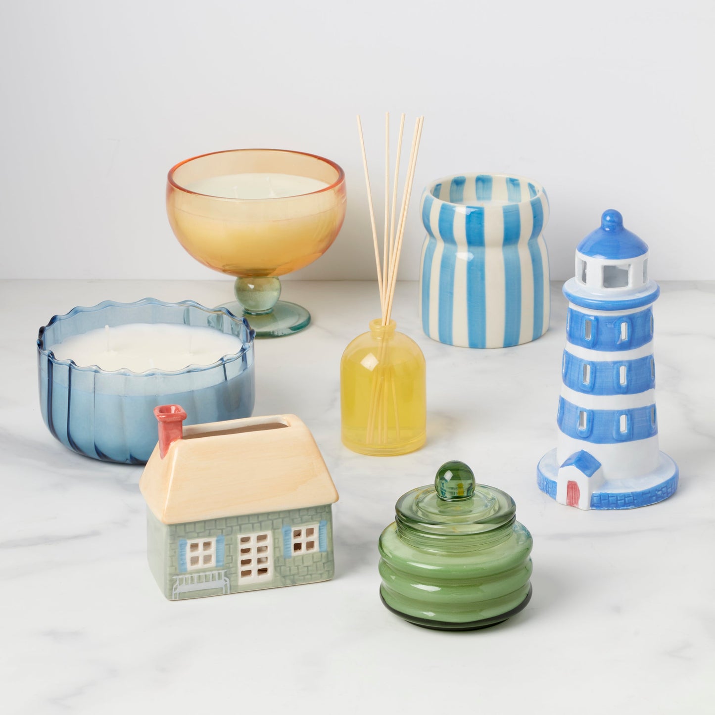 Maison d'encens avec bougie chauffe-plat + 20 cônes, English Cottage