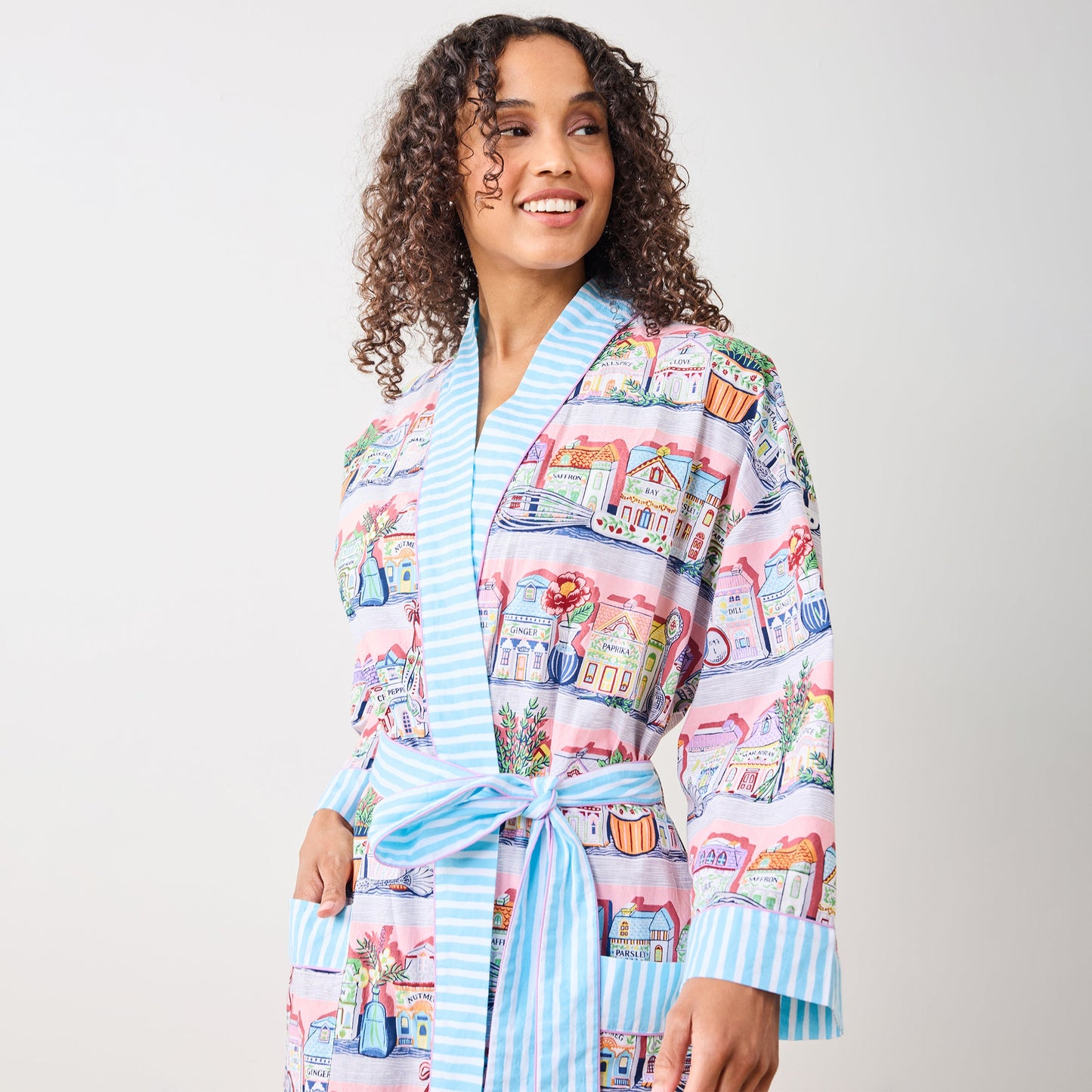 Peignoir de cuisine rose Lenox Spice Village x Printfresh - Taille unique