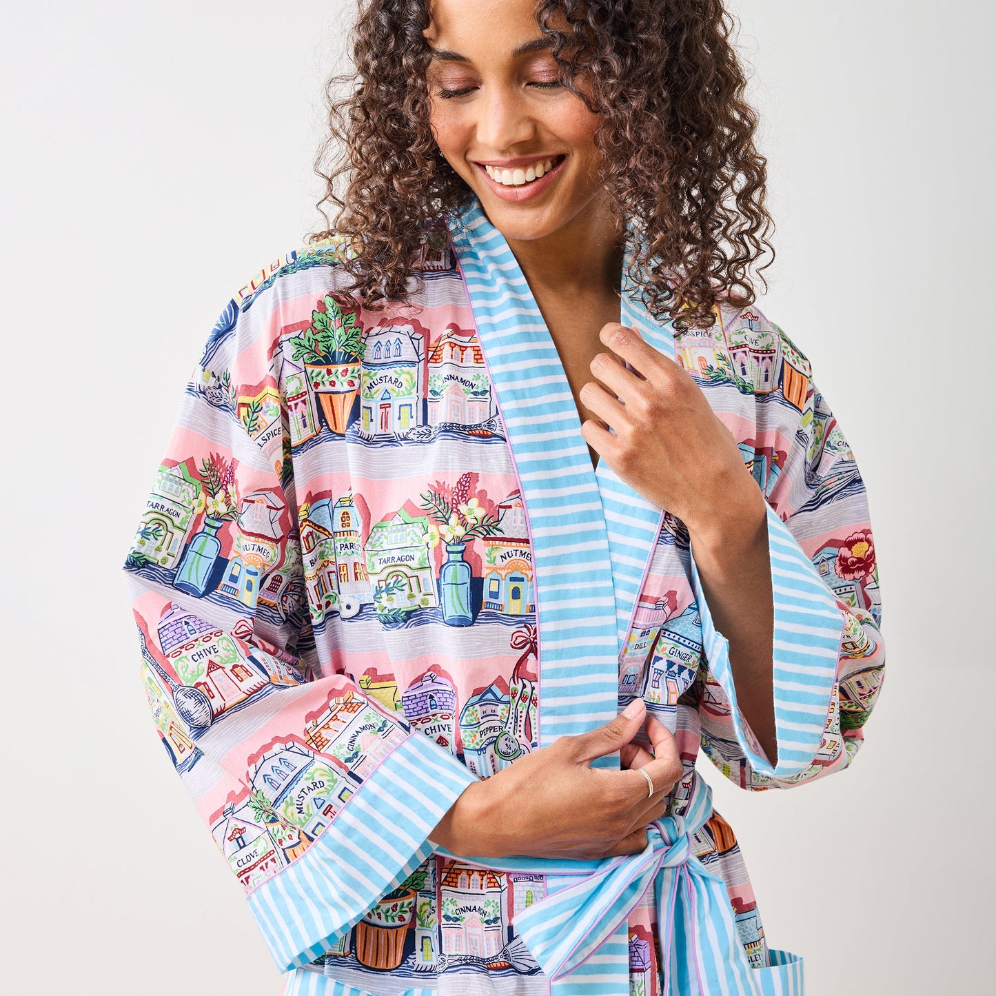 Peignoir de cuisine rose Lenox Spice Village x Printfresh - Taille unique