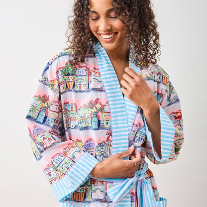 Peignoir de cuisine rose Lenox Spice Village x Printfresh - Taille unique