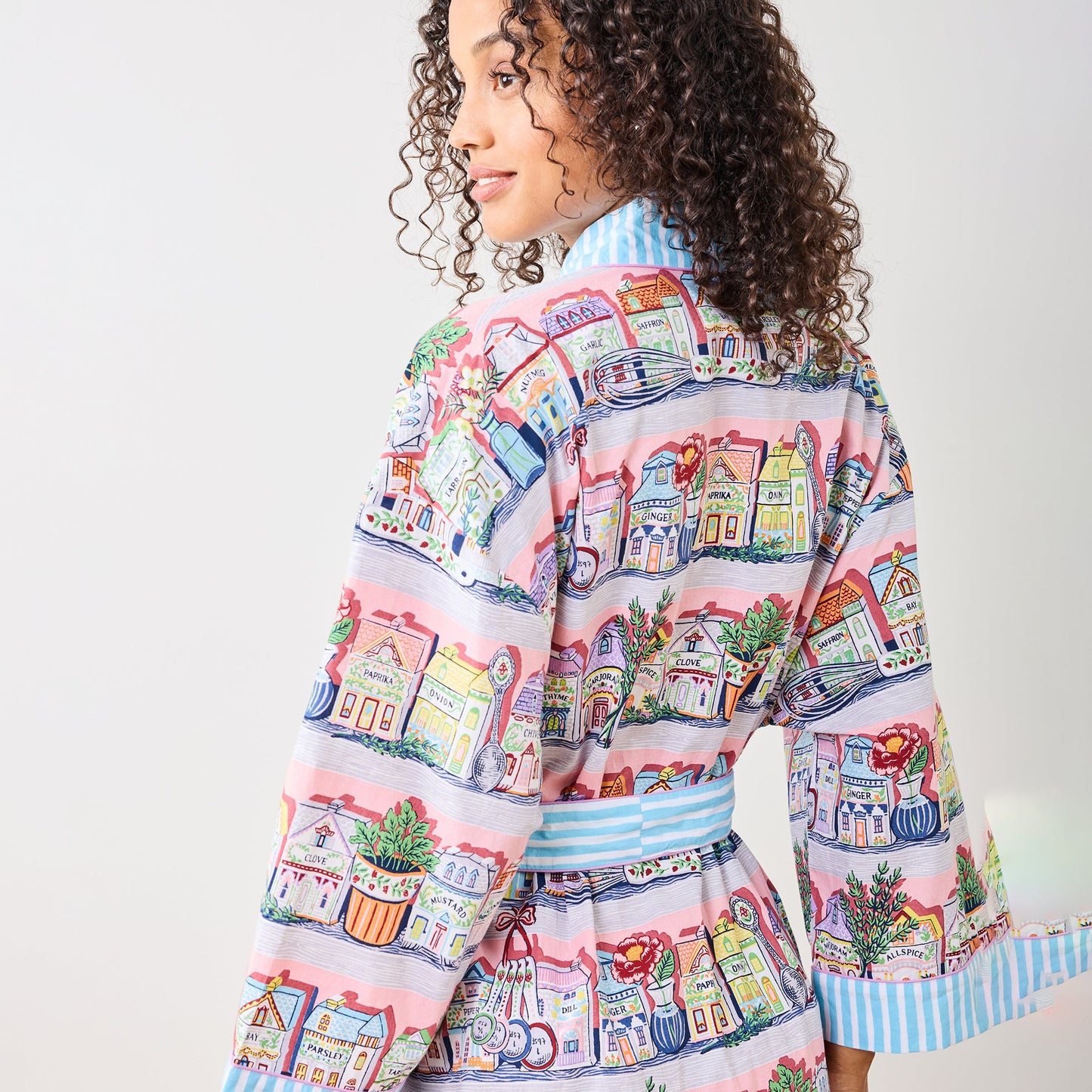 Peignoir de cuisine rose Lenox Spice Village x Printfresh - Taille unique